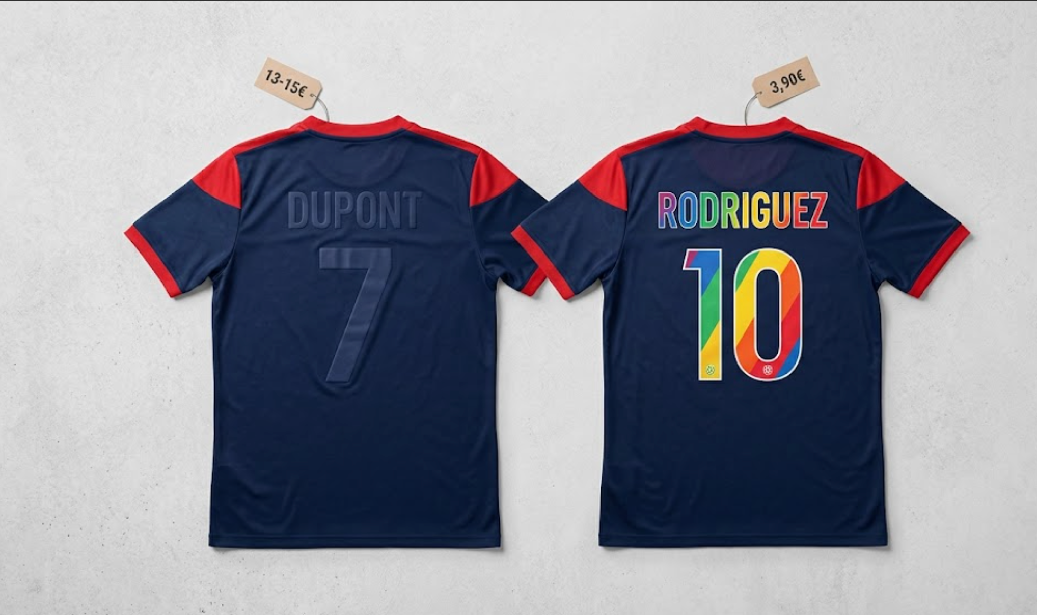 Prix flocage Intersport vs DTF en ligne : comparatif 2026