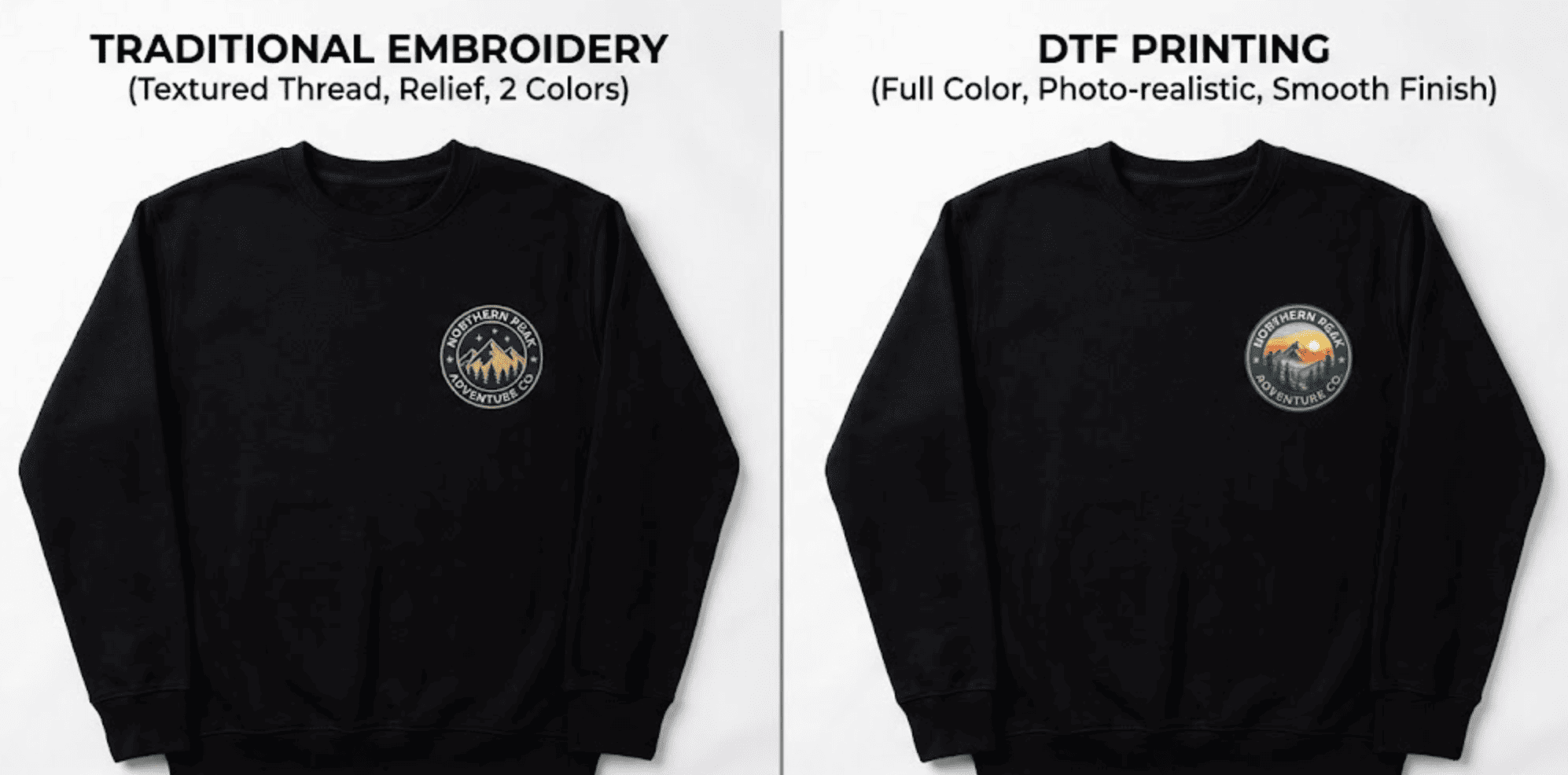 Sweat personnalisé brodé ou DTF : quelle technique choisir et pourquoi ça change tout