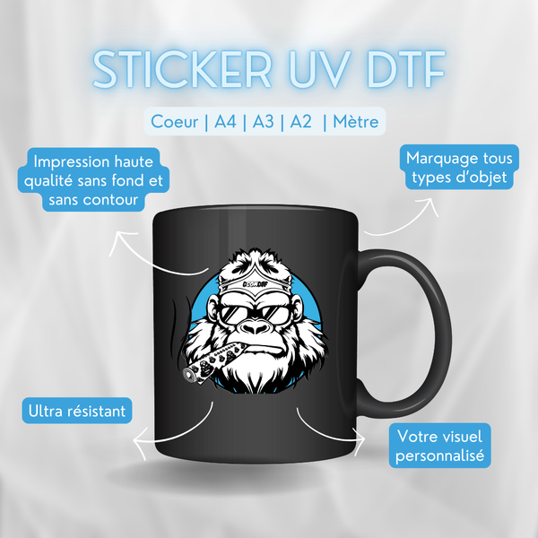 Beispiele für UV-DTF-Sticker zur Objektveredelung
